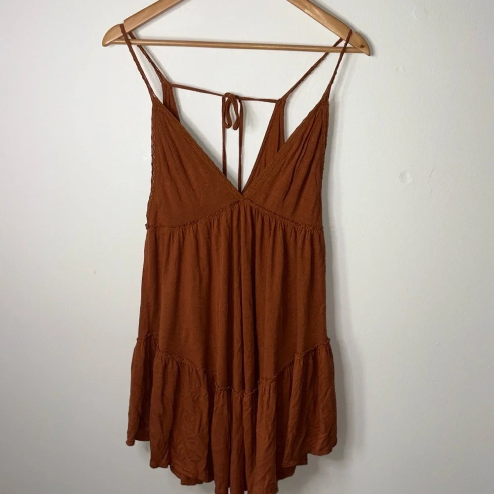Free People Sleeveless Tunic Mini Dress Blouse Bella Donna